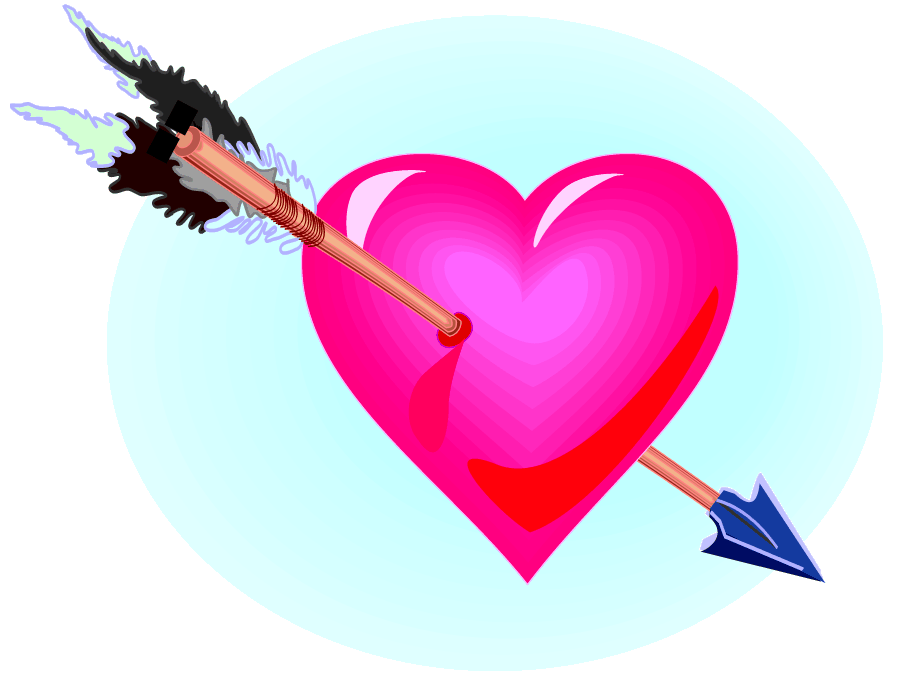 clipart heart with arrow. Valentine heart clipart: