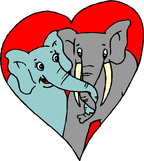 Heart - Elephants in love