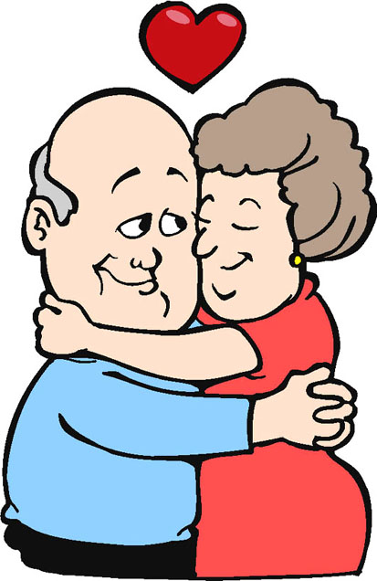 images of love couples animated. Cartoon love pictures: Loving elderly couple 