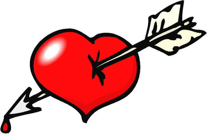 Love heart with an arrow through it