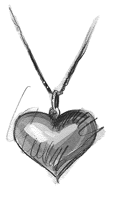 Love Heart Necklace Drawing Sketch