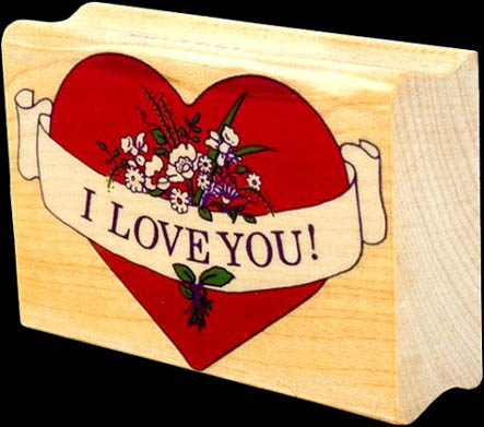 I Love You! painted on wood black background 
